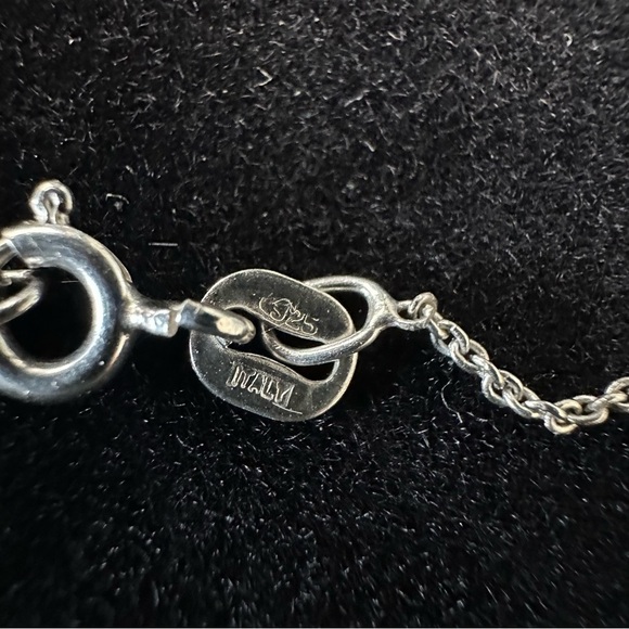 Swarovski Elements Blue and Sterling Silver Teardrop Necklace - Picture 9 of 9